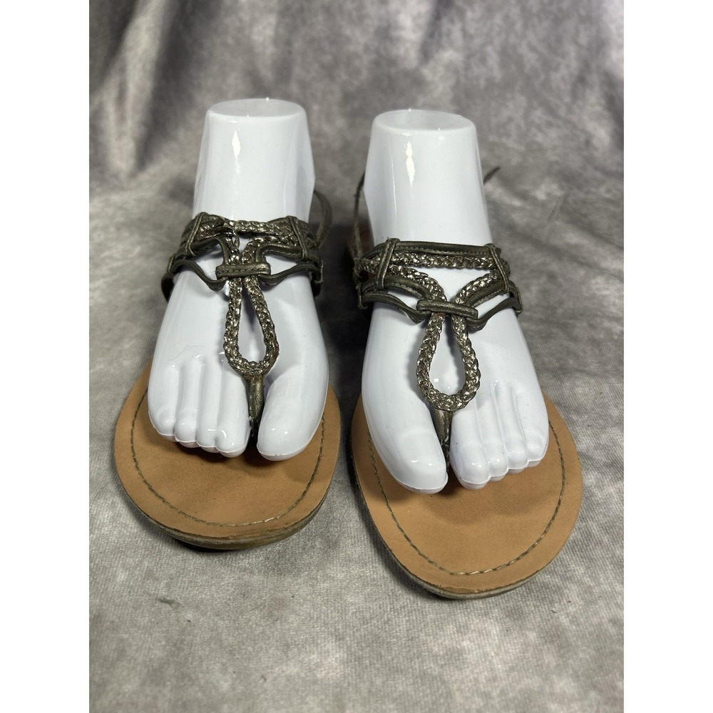 Kenneth Cole Reaction Women's Sandals Size 9 M Metallic Bronze Thong Slingback